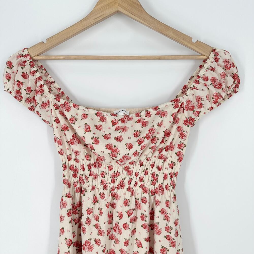 REVOLVE Superdown Heidi Mini Dress Floral Off The Shoulder Smocked Fit and Flare - Picture 5 of 13